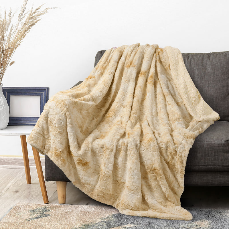 Minky Sherpa Throw Blanket