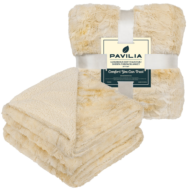 Minky Sherpa Throw Blanket