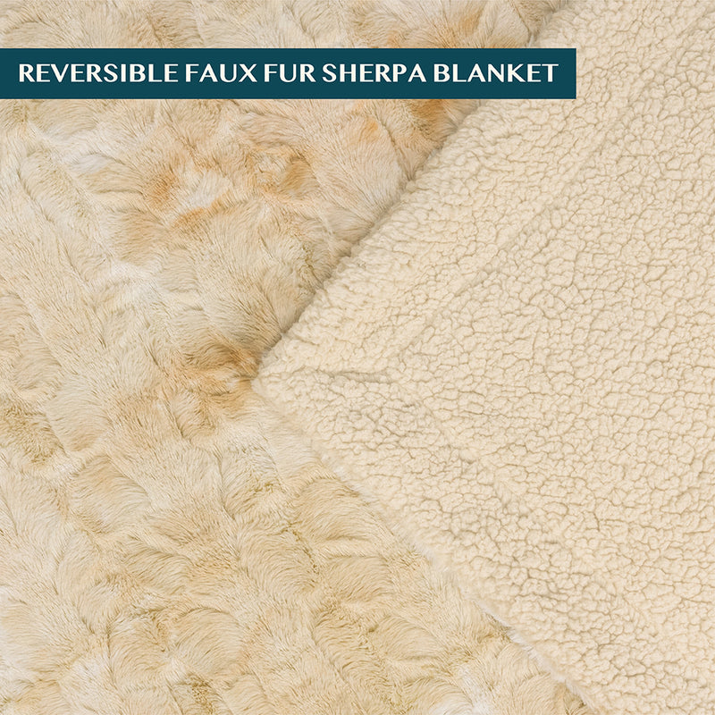 Minky Sherpa Throw Blanket