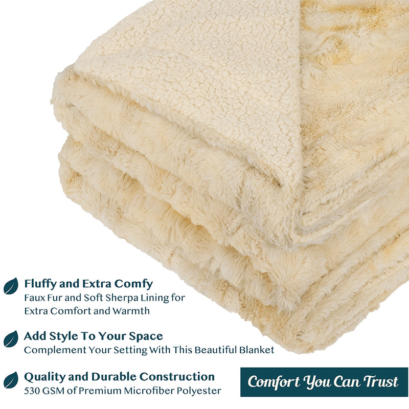 Minky Sherpa Throw Blanket