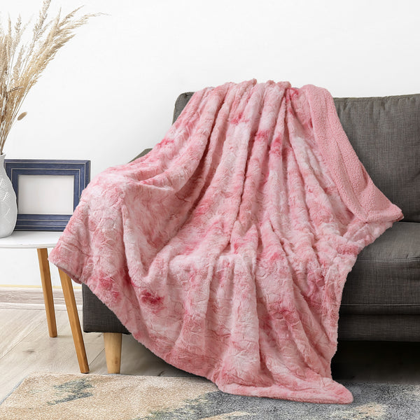 Minky Sherpa Throw Blanket