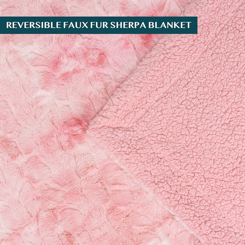 Minky Sherpa Throw Blanket