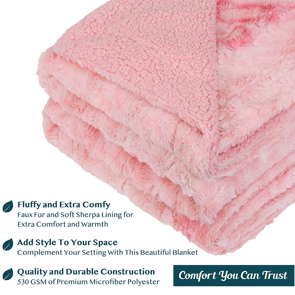 Minky Sherpa Throw Blanket