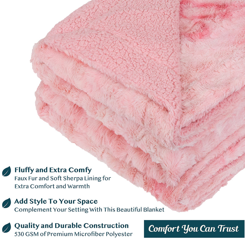 Minky Sherpa Throw Blanket