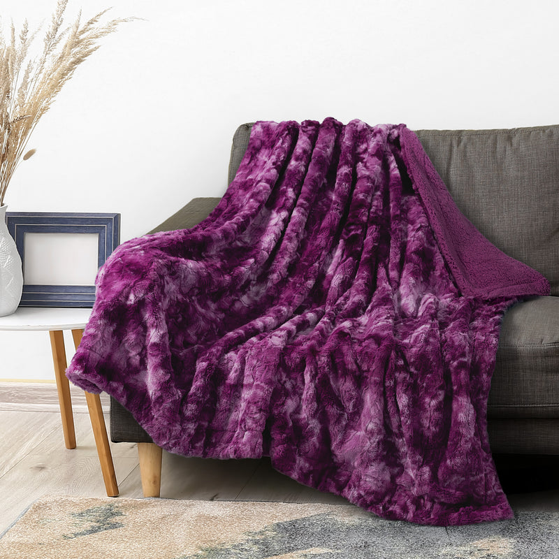 Minky Sherpa Throw Blanket