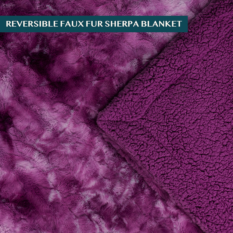 Minky Sherpa Throw Blanket