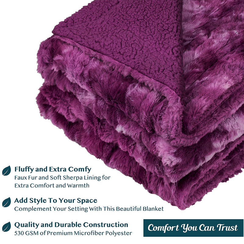 Minky Sherpa Throw Blanket