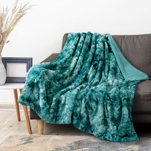 Minky Sherpa Throw Blanket