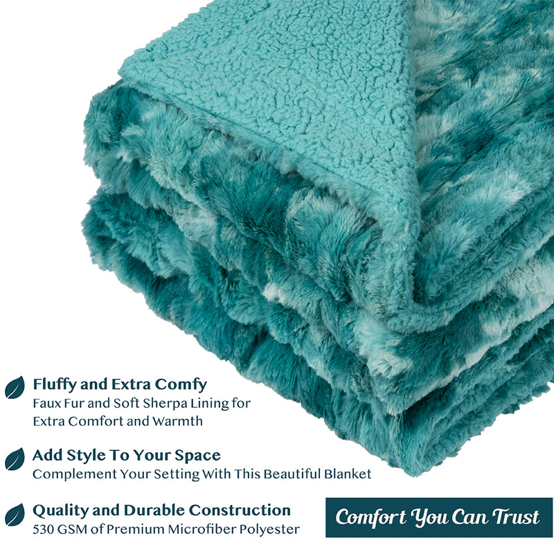 Minky Sherpa Throw Blanket