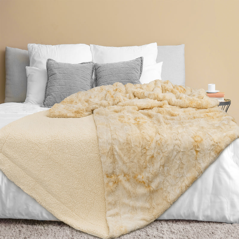 Minky Sherpa Throw Blanket