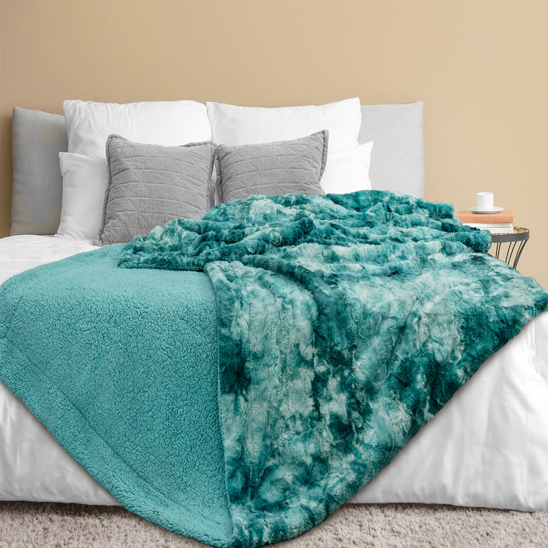 Minky Sherpa Throw Blanket