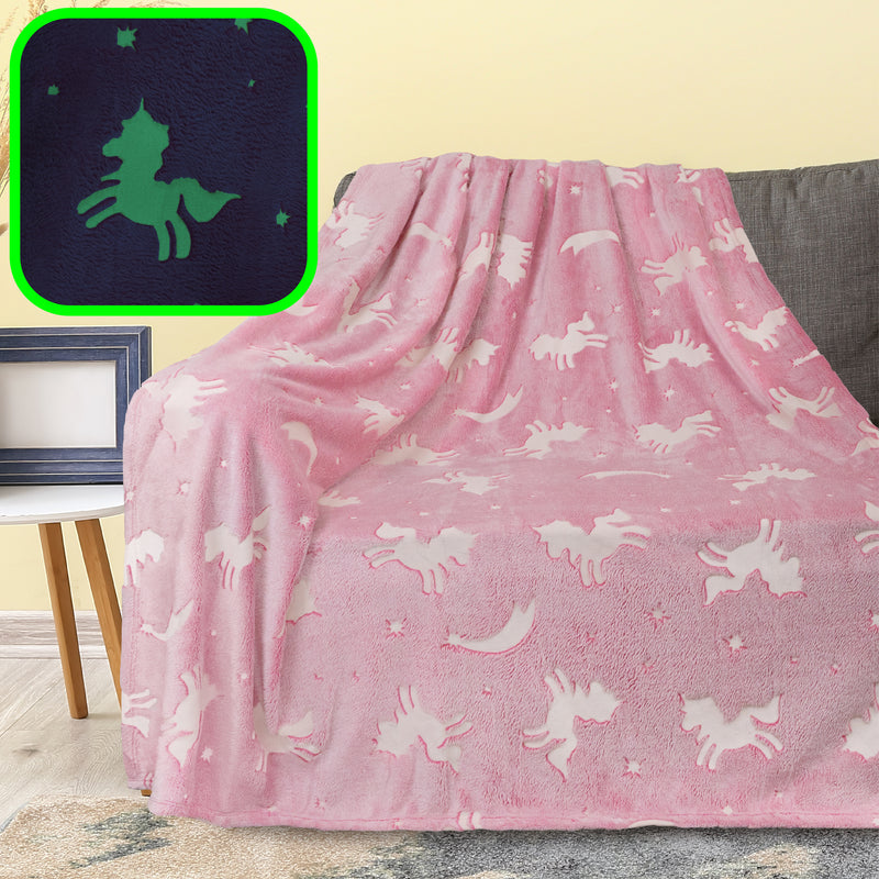 Glow In The Dark Fleece Throw Blanket