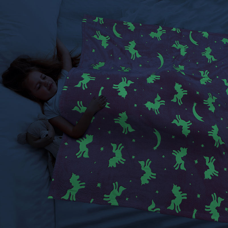 Glow In The Dark Fleece Throw Blanket