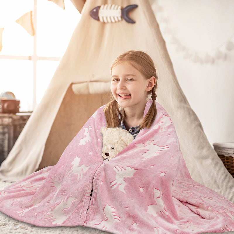 Glow In The Dark Fleece Throw Blanket