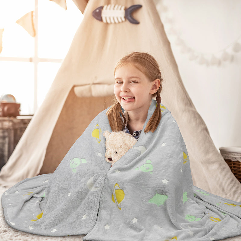 Glow In The Dark Fleece Throw Blanket