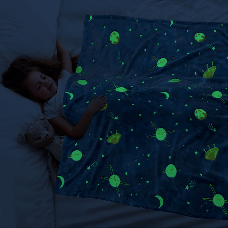 Glow In The Dark Fleece Throw Blanket