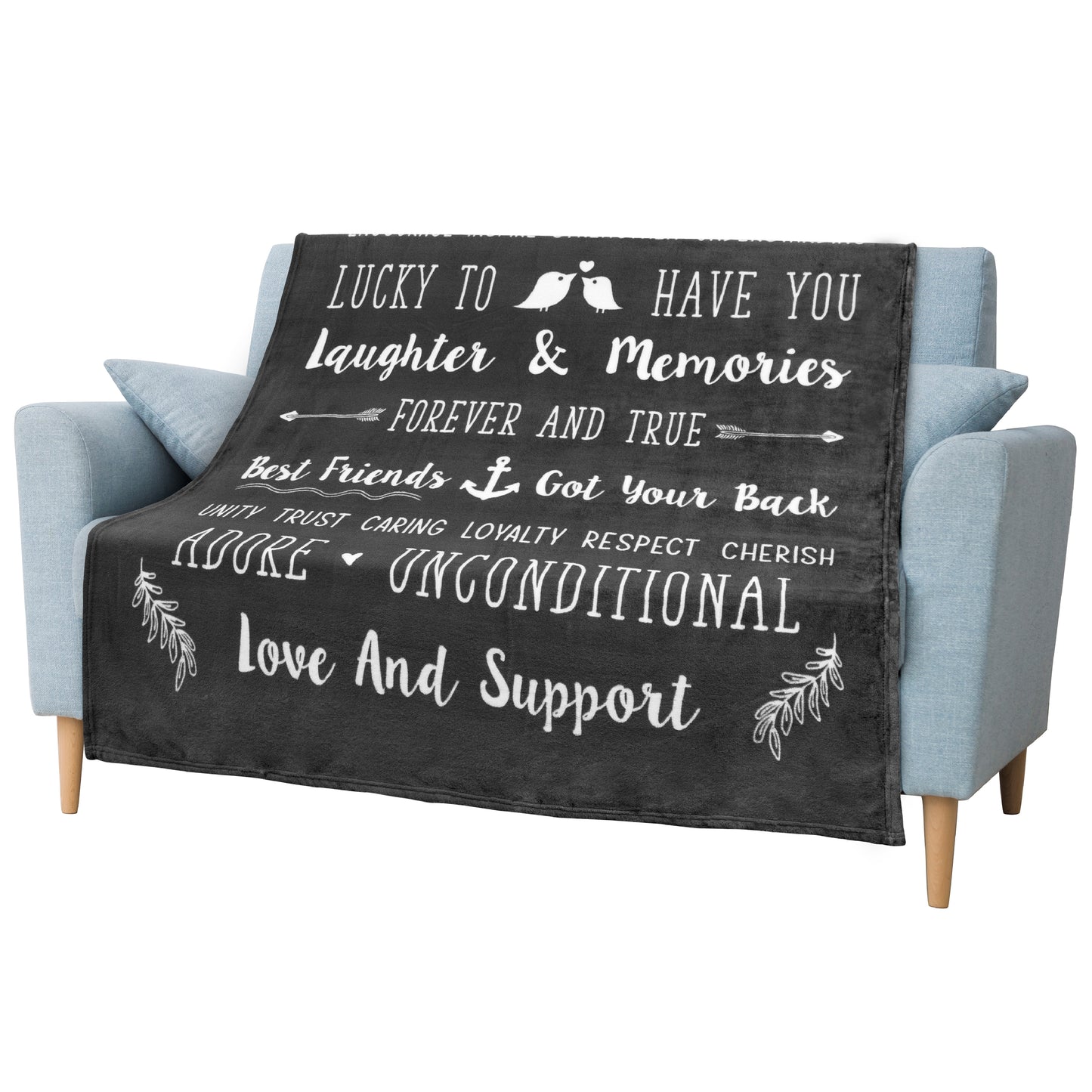 Love and Friendship Throw Blanket