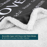 Healing Thoughts Sherpa / Fleece Throw Blanket