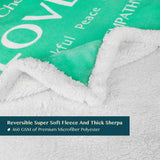 Healing Thoughts Sherpa / Fleece Throw Blanket