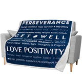 Healing Thoughts Sherpa / Fleece Throw Blanket