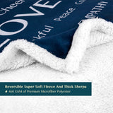 Healing Thoughts Sherpa / Fleece Throw Blanket