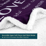 Healing Thoughts Sherpa / Fleece Throw Blanket