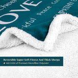 Healing Thoughts Sherpa / Fleece Throw Blanket