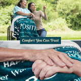 Healing Thoughts Sherpa / Fleece Throw Blanket