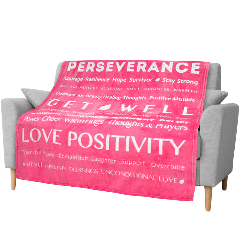 Healing Thoughts Sherpa / Fleece Throw Blanket