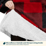 Chest Pocket Sherpa Hoodie Blanket - Kangaroo Pocket (Regular / Long)