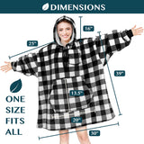 Chest Pocket Sherpa Hoodie Blanket - Kangaroo Pocket (Regular / Long)