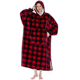 Chest Pocket Sherpa Hoodie Blanket - Kangaroo Pocket (Regular / Long)