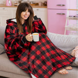 Chest Pocket Sherpa Hoodie Blanket - Kangaroo Pocket (Regular / Long)