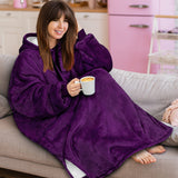 Chest Pocket Sherpa Hoodie Blanket - Kangaroo Pocket (Regular / Long)