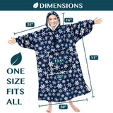 Chest Pocket Sherpa Hoodie Blanket - Kangaroo Pocket (Regular / Long)