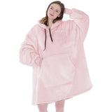 Chest Pocket Sherpa Hoodie Blanket - Kangaroo Pocket (Regular / Long)