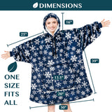 Chest Pocket Sherpa Hoodie Blanket - Kangaroo Pocket (Regular / Long)