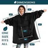 Kid's Chest Pocket Sherpa Hoodie Blanket - Kangaroo Pocket