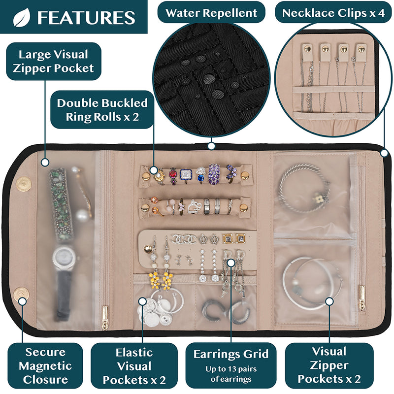 Jewelry Roll Organizer Bag