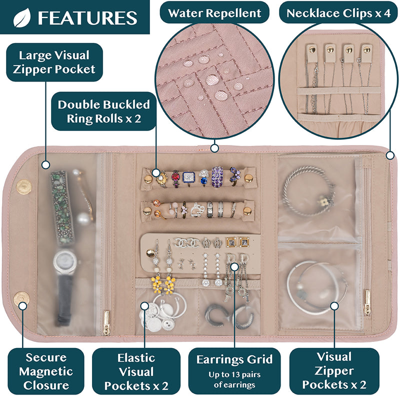 Jewelry Roll Organizer Bag