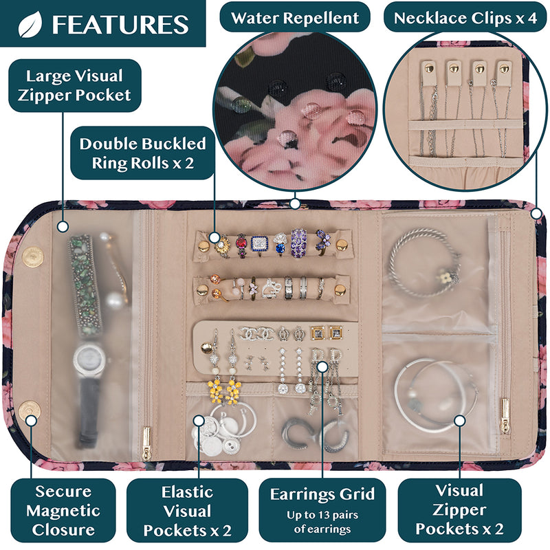 Jewelry Roll Organizer Bag