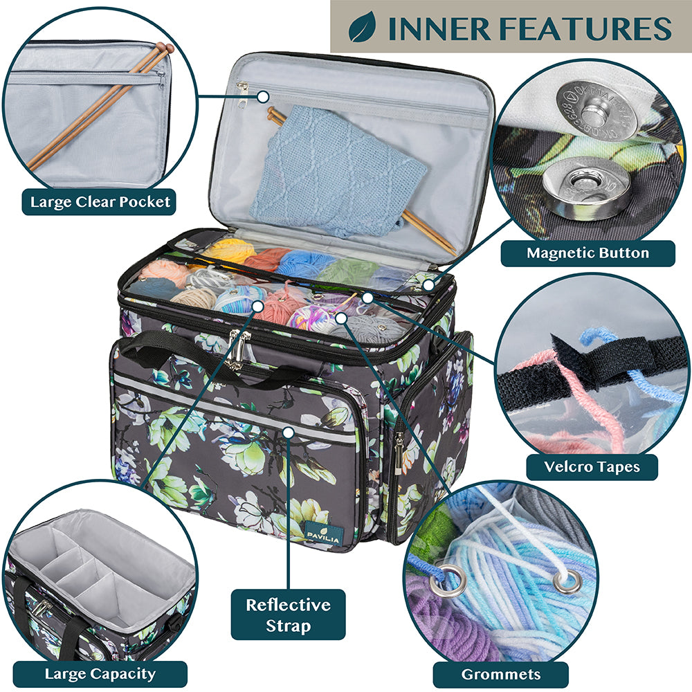 Large Yarn Organizer Knitting Bag