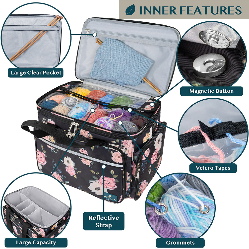 Large Yarn Organizer Knitting Bag
