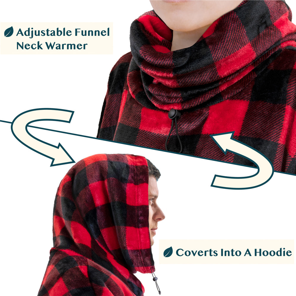 Neck Warmer Sweatshirt Hoodie Blanket