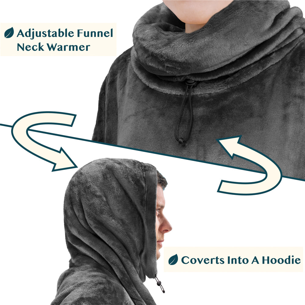 Neck Warmer Sweatshirt Hoodie Blanket