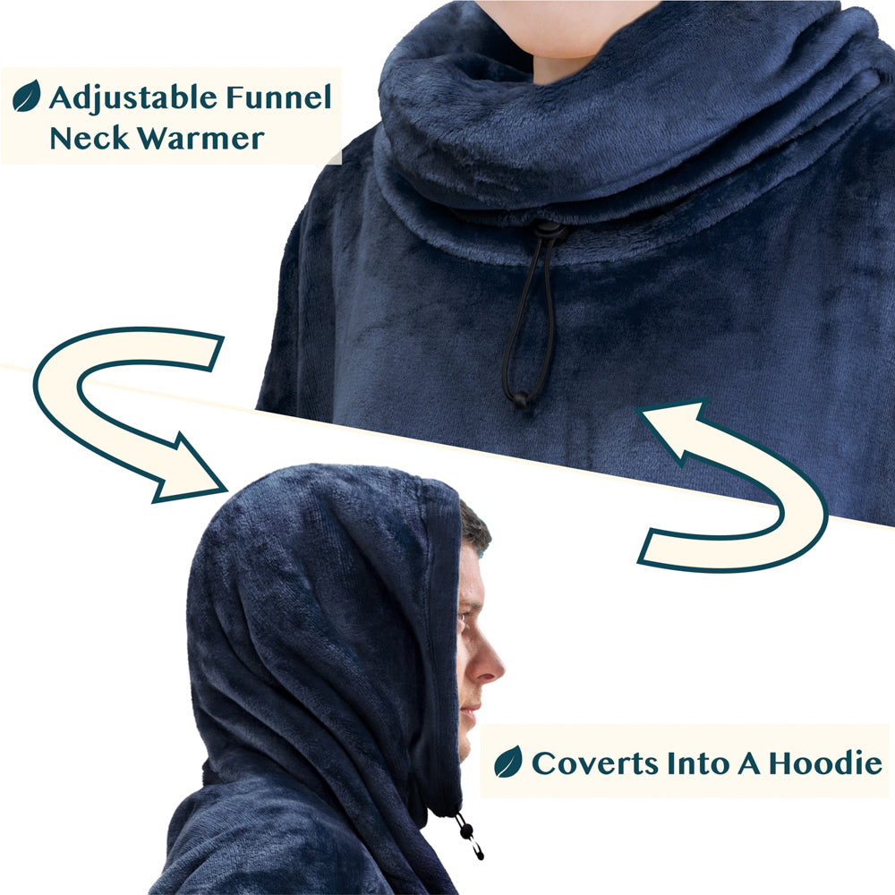 Neck Warmer Sweatshirt Hoodie Blanket