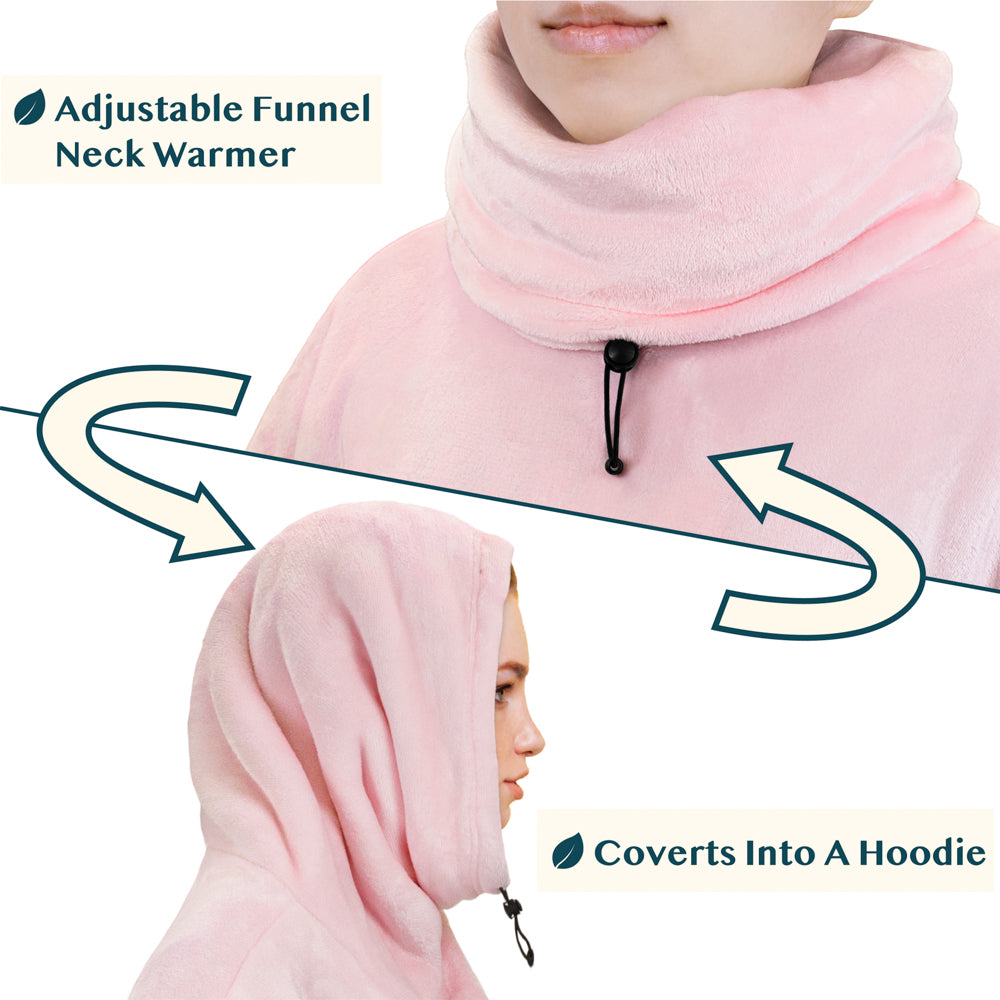 Neck Warmer Sweatshirt Hoodie Blanket