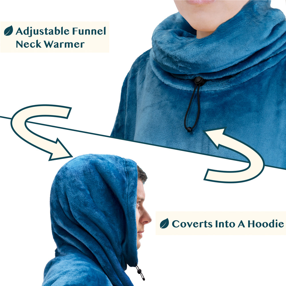 Neck Warmer Sweatshirt Hoodie Blanket
