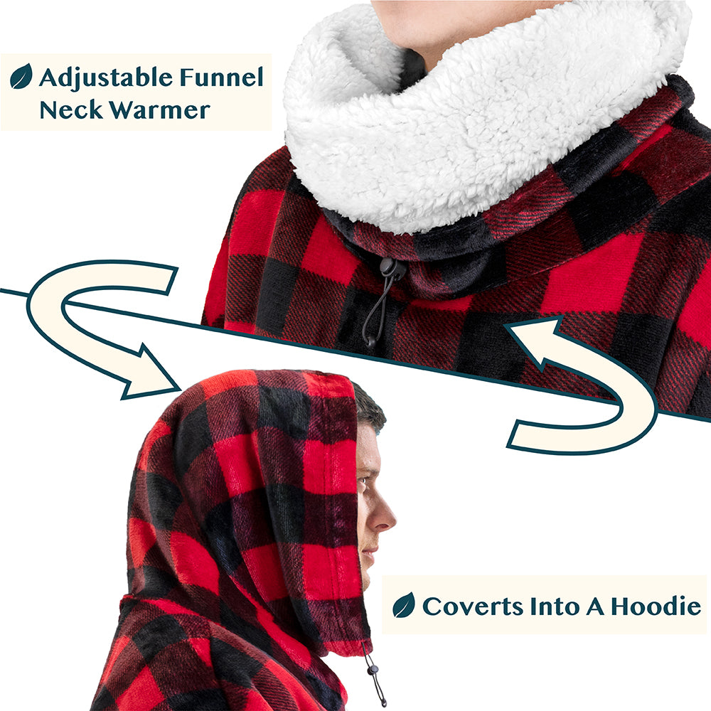 Neck Warmer Sweatshirt Hoodie Blanket