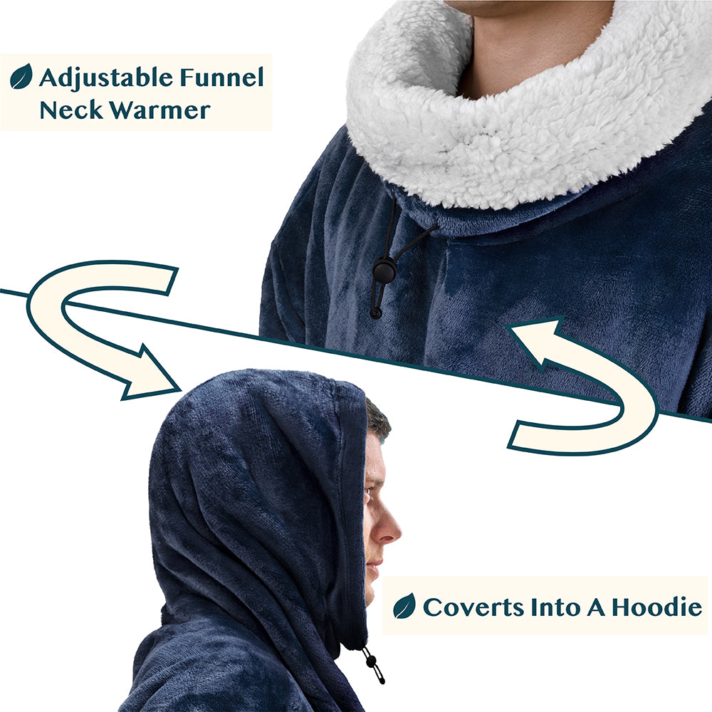 Neck Warmer Sweatshirt Hoodie Blanket